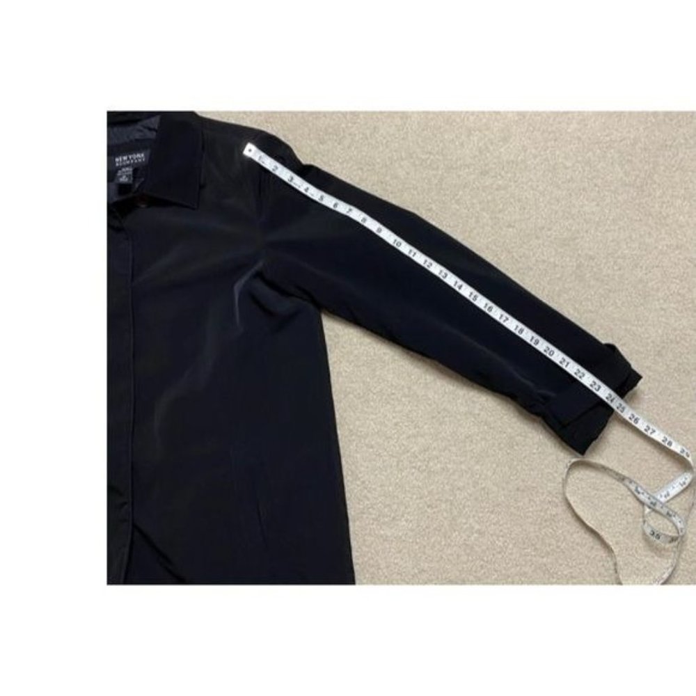 New York & Company Black Trench Coat - Picture 6 of 9